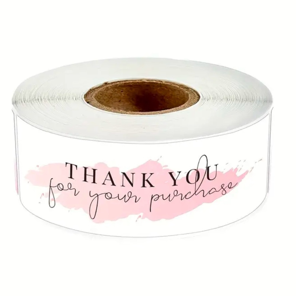 120pcs Rectangle Roll of Thank you Stickers